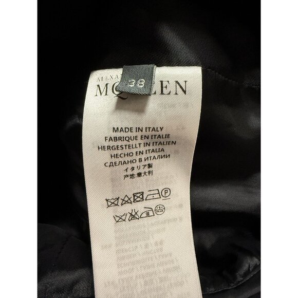 Alexander McQueen Double-Breasted Asymmetrical Black Coat - Picture 7 of 15